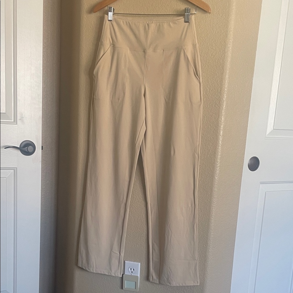 Women's Tan High-Waisted Pants Size S